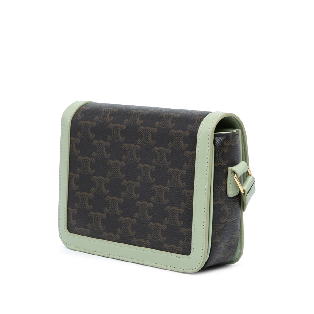 Celine Teen Triomphe Coated Canvas and Calfskin Triomphe Crossbody - 2