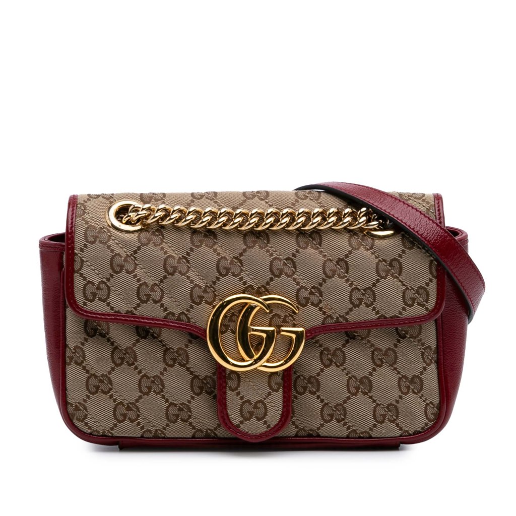 Gucci Mini GG Marmont Matelasse Canvas Flap Crossbody