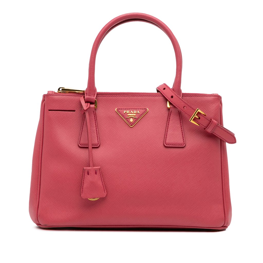 Prada Small Saffiano Lux Galleria Double Zip Satchel