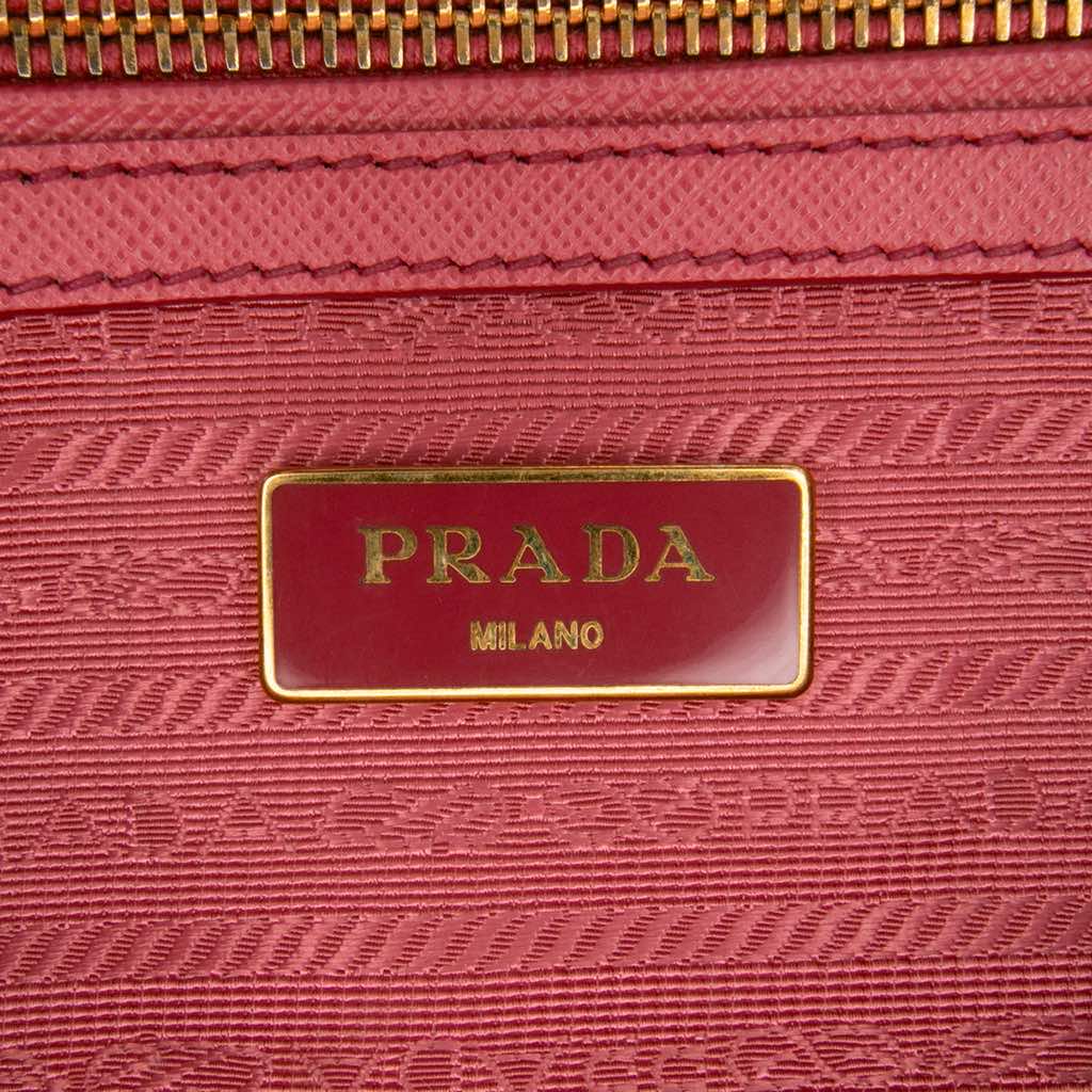 Prada Small Saffiano Lux Galleria Double Zip Satchel - Side view