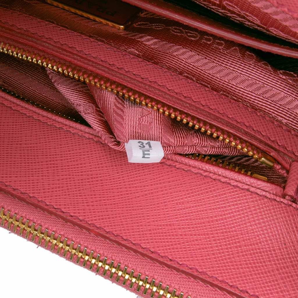 Prada Small Saffiano Lux Galleria Double Zip Satchel - Detail 1
