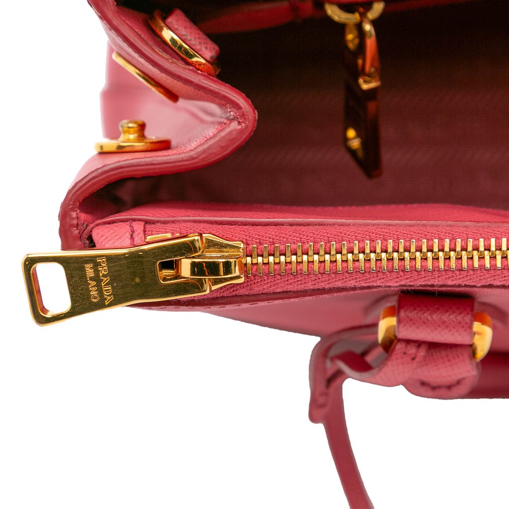 Prada Small Saffiano Lux Galleria Double Zip Satchel - Image 10