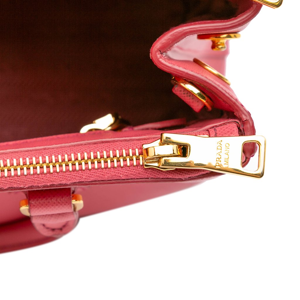 Prada Small Saffiano Lux Galleria Double Zip Satchel - Image 11