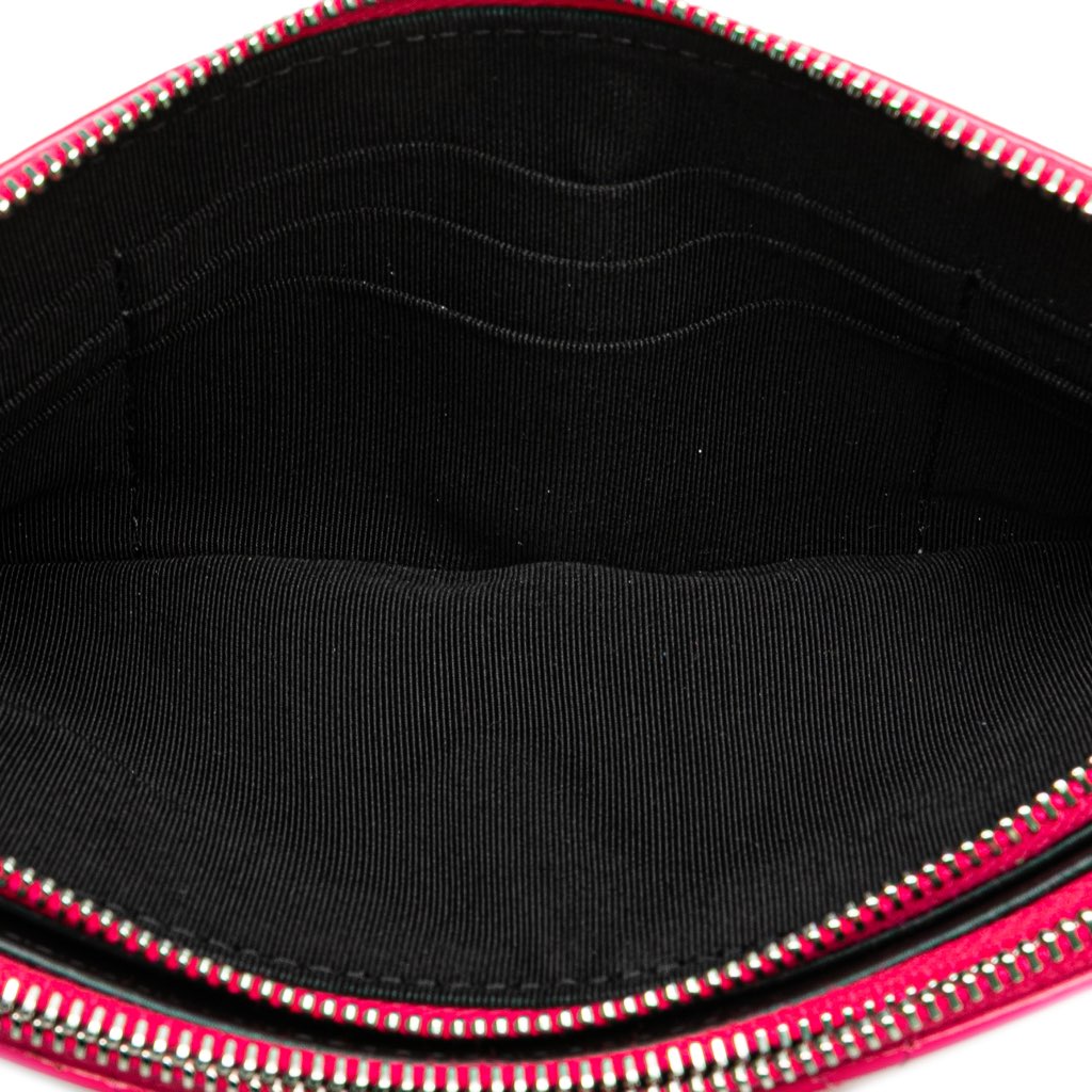 Chanel Bicolor Patent Double Zip Wallet on Chain - 4