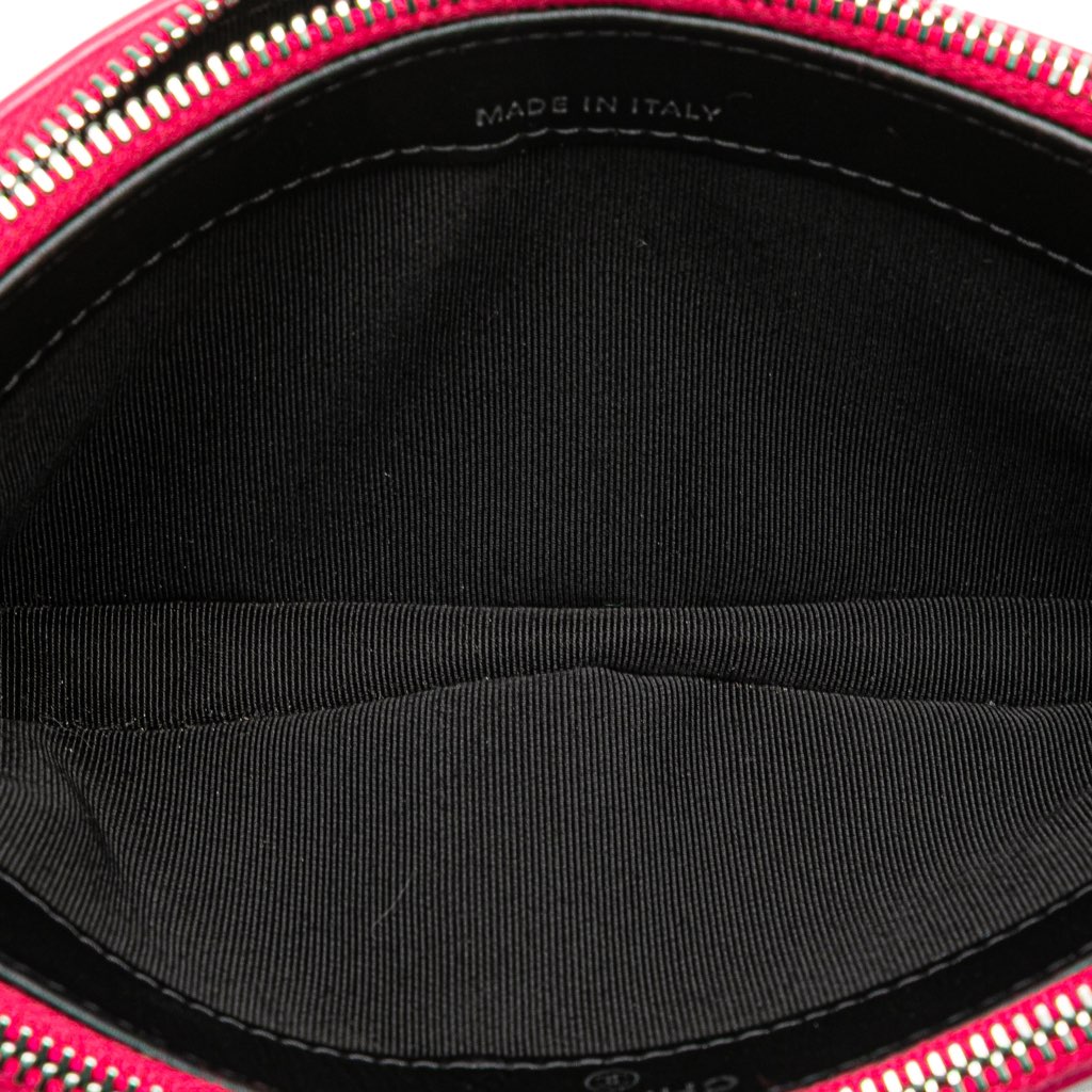 Chanel Bicolor Patent Double Zip Wallet on Chain - Side view