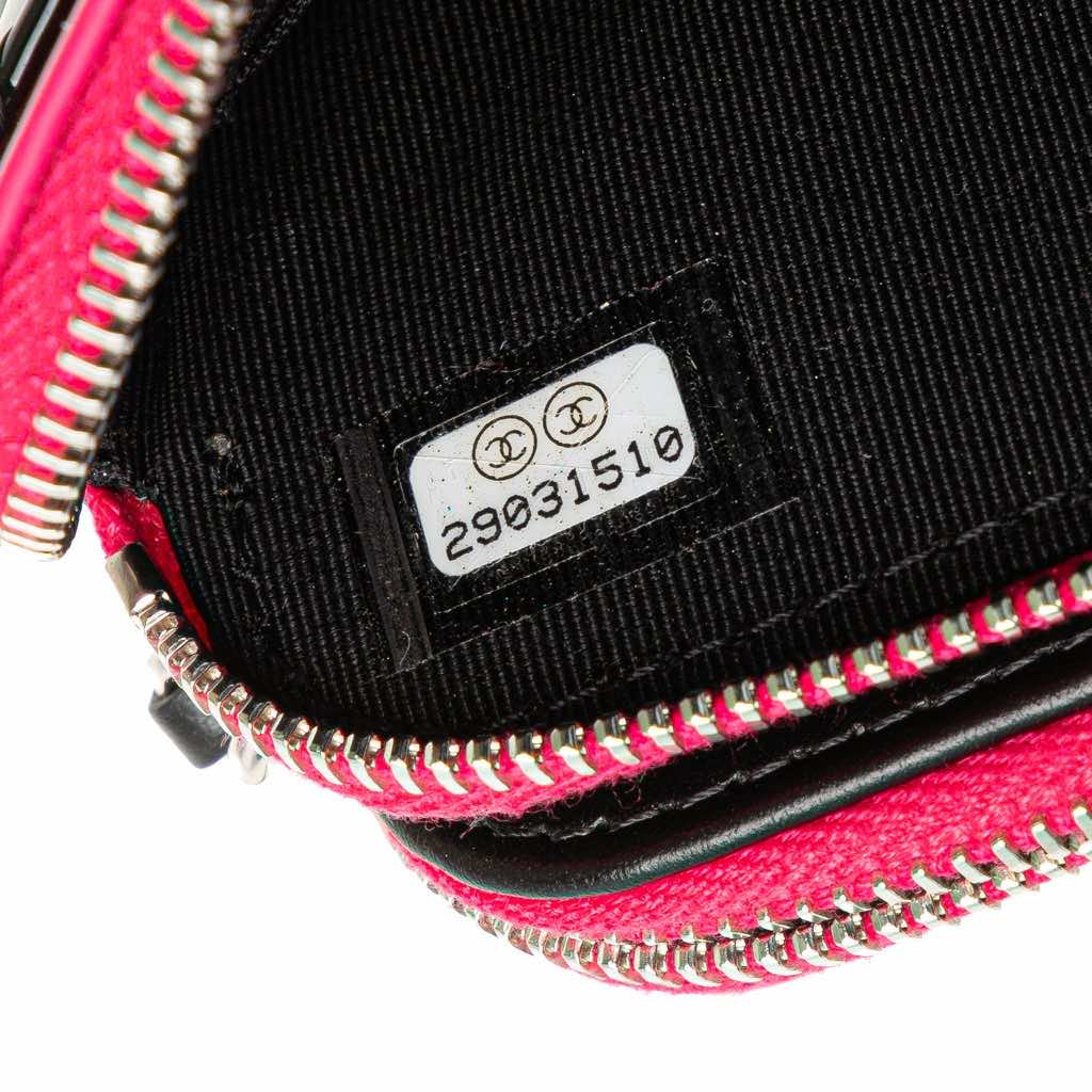 Chanel Bicolor Patent Double Zip Wallet on Chain - Image 10