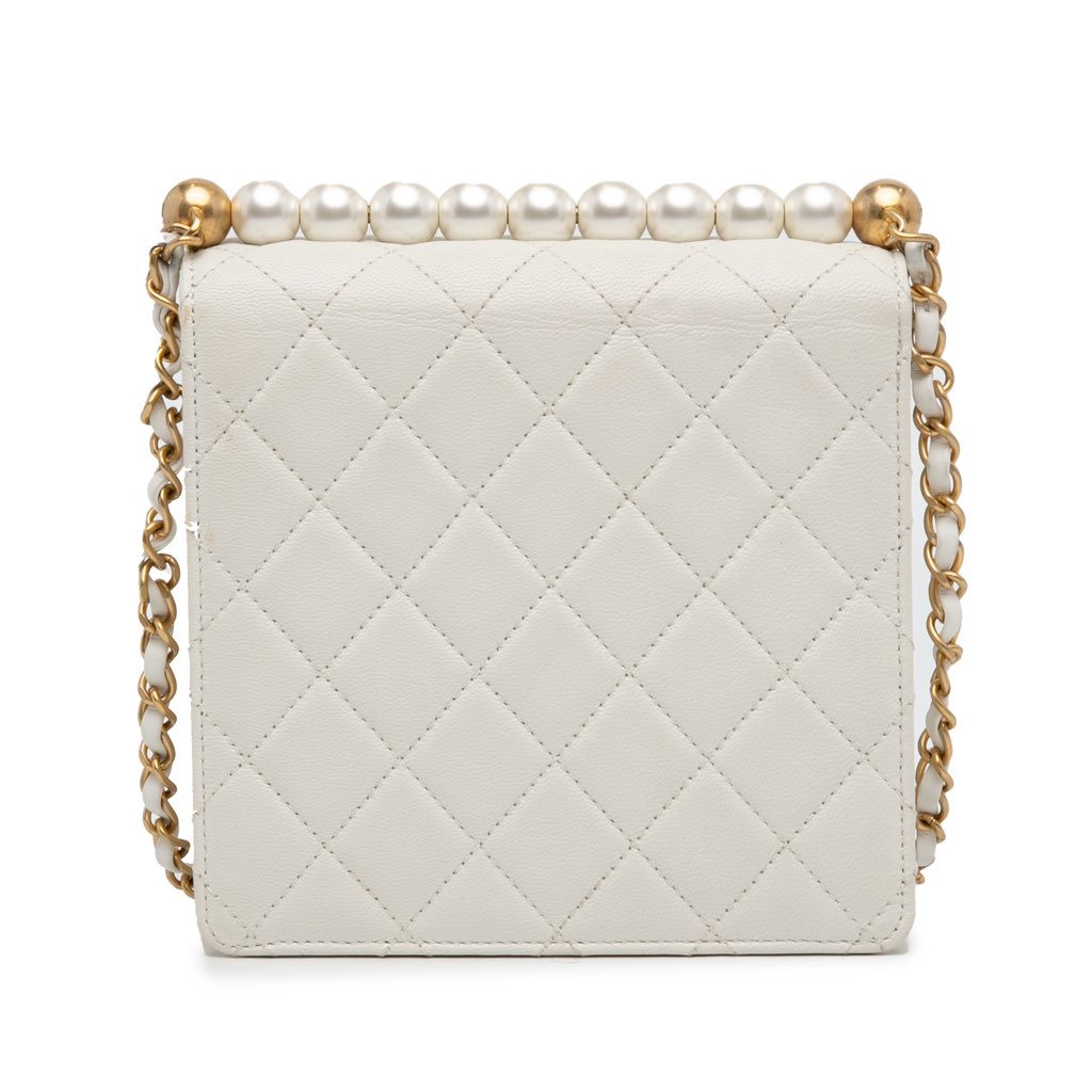 Chanel Small Lambskin Chic Pearls Flap - 4