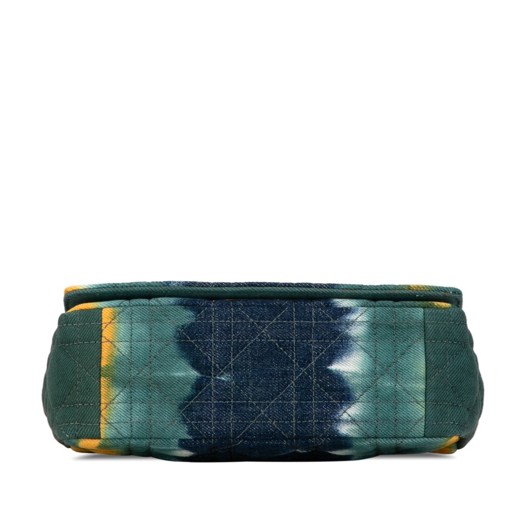 Dior Small Denim Tie-Dye Cannage Caro Bag - 4