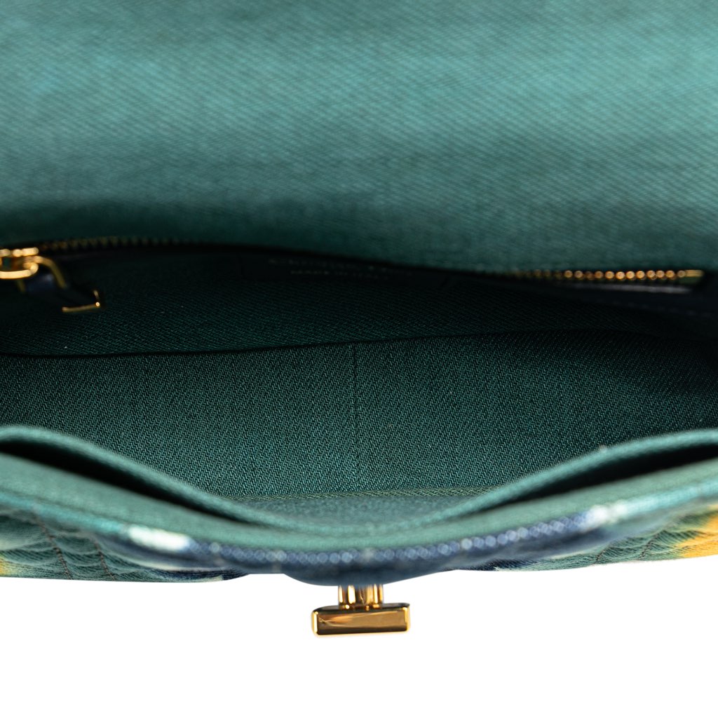 Dior Small Denim Tie-Dye Cannage Caro Bag - 5