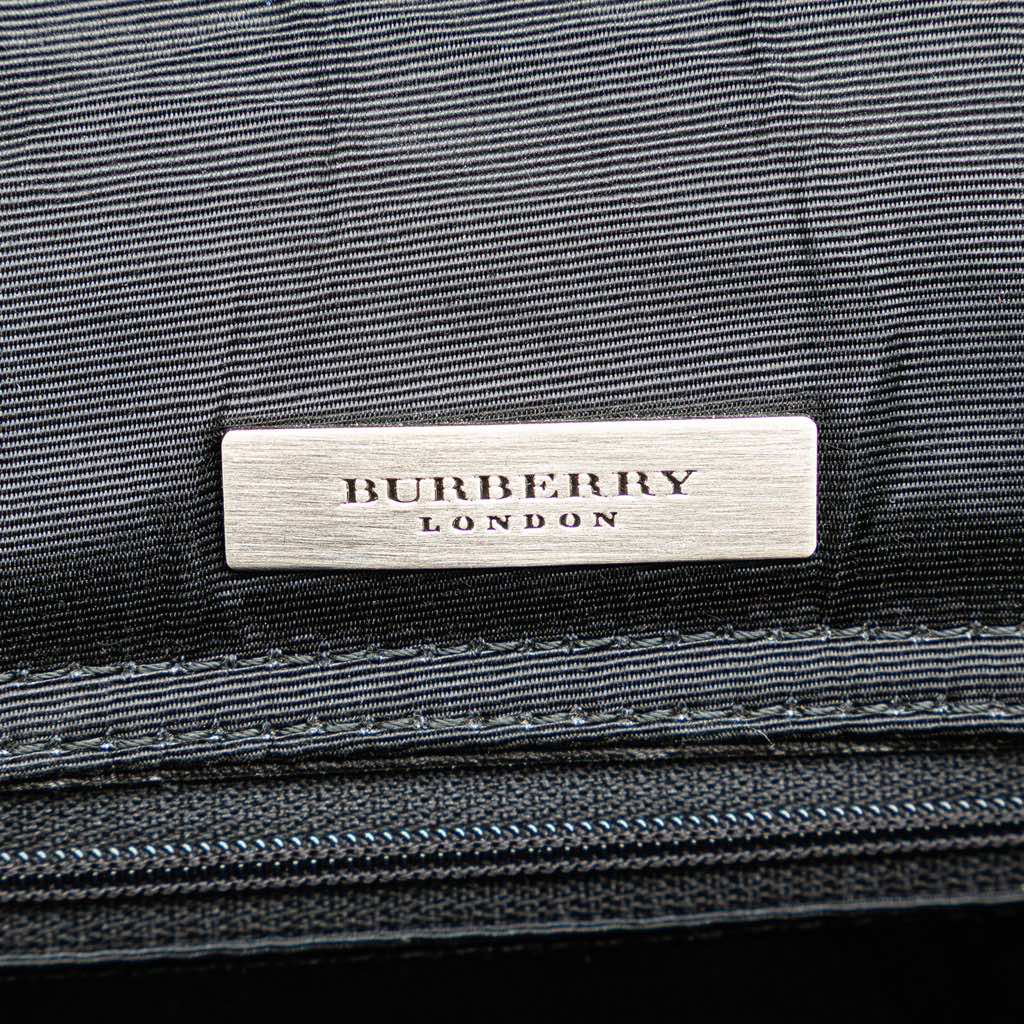 Burberry Nova Check Trimmed Leather Handbag - 5