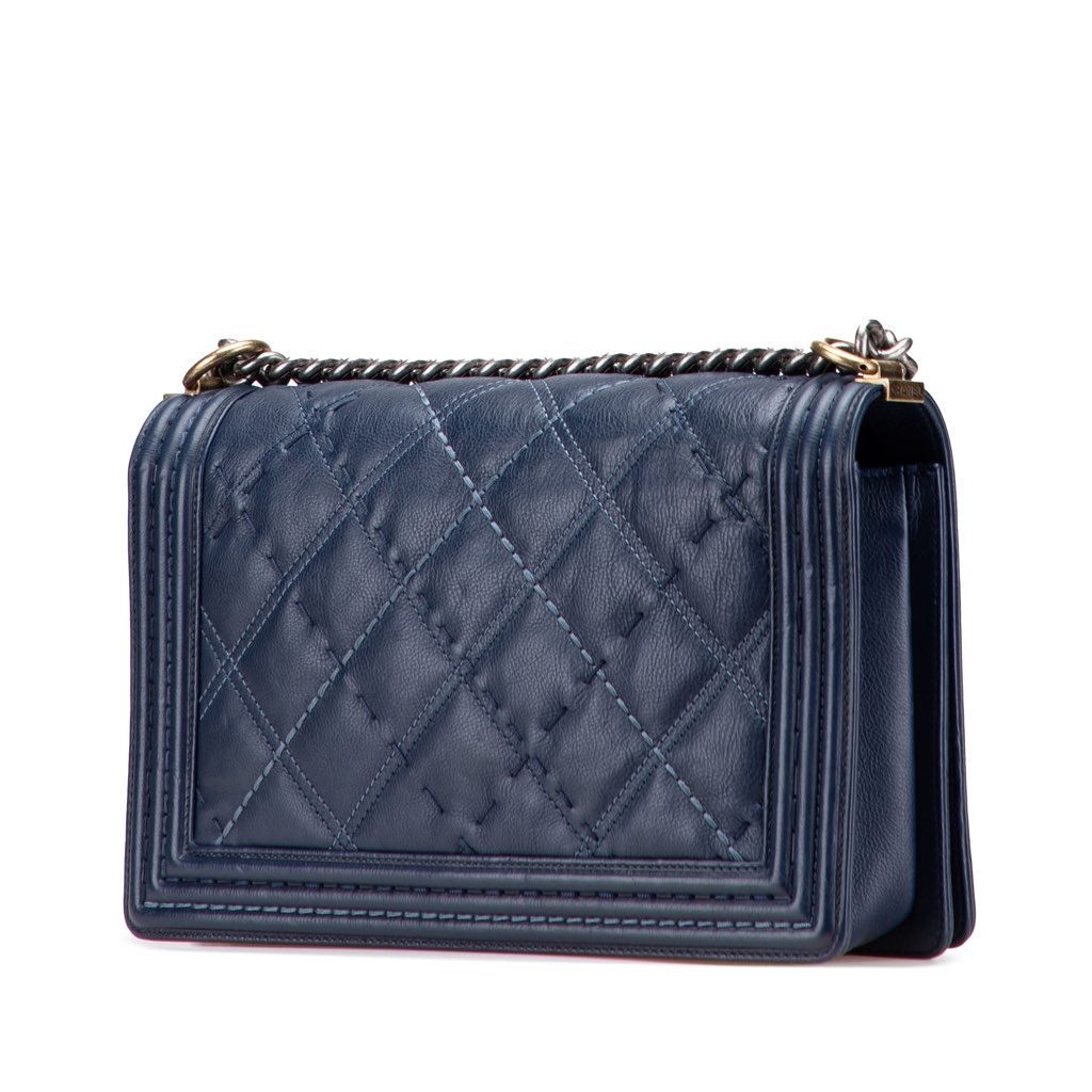 Chanel Medium Stitched Calfskin Boy Flap - 2