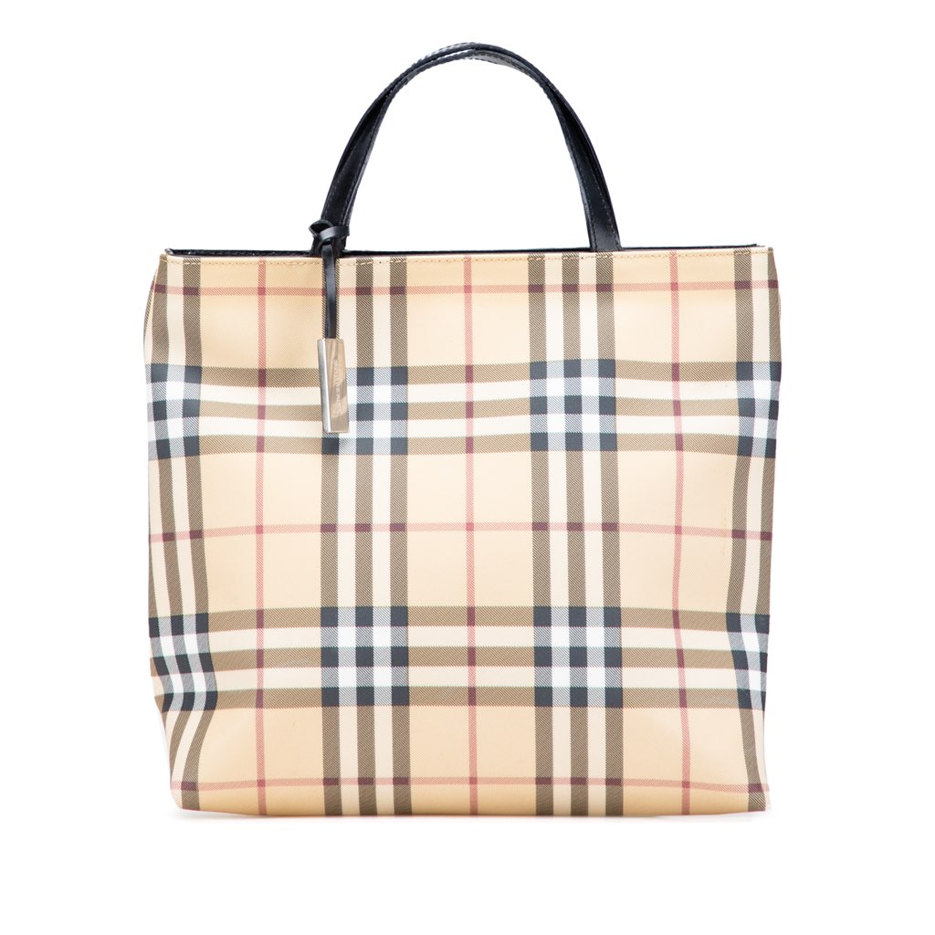 Burberry House Check Coated Canvas Tote