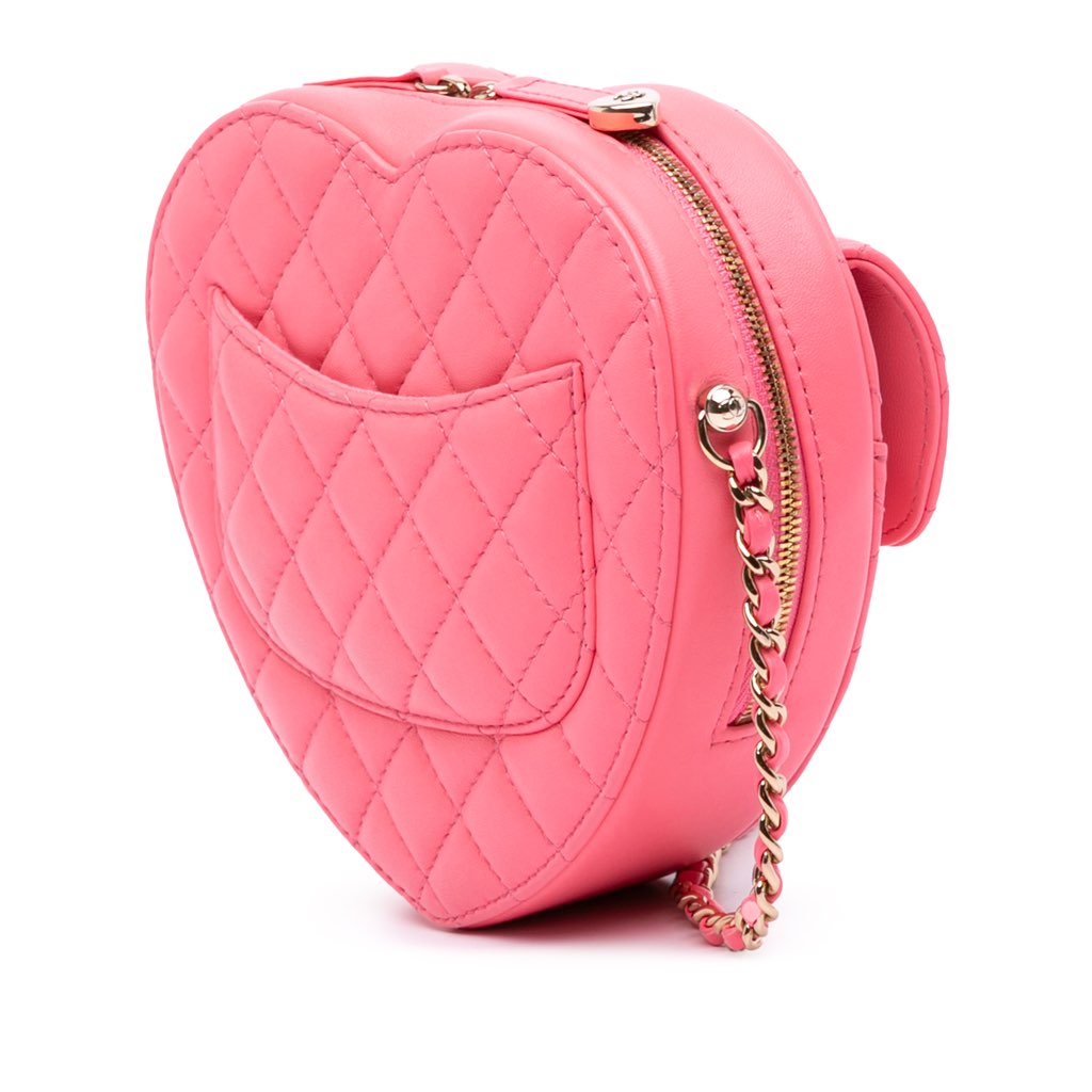 Chanel Lambskin CC in Love Heart Crossbody - Back view