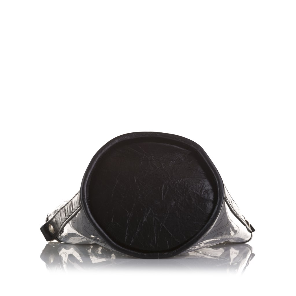 Chanel Crumpled Calfskin PVC Camellia Bucket - 4