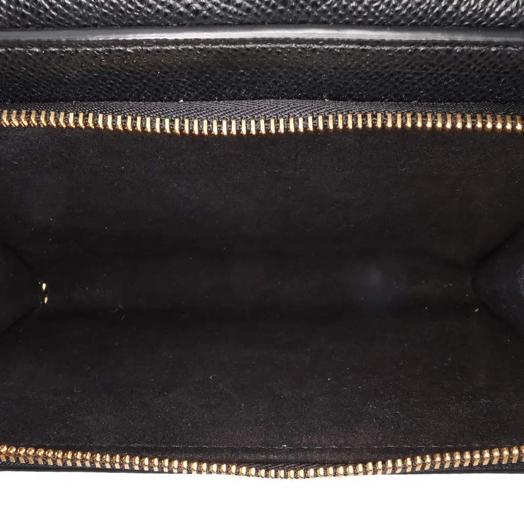 Dior Grained Calfskin Caro Double Pouch Black Leather Good - Box View