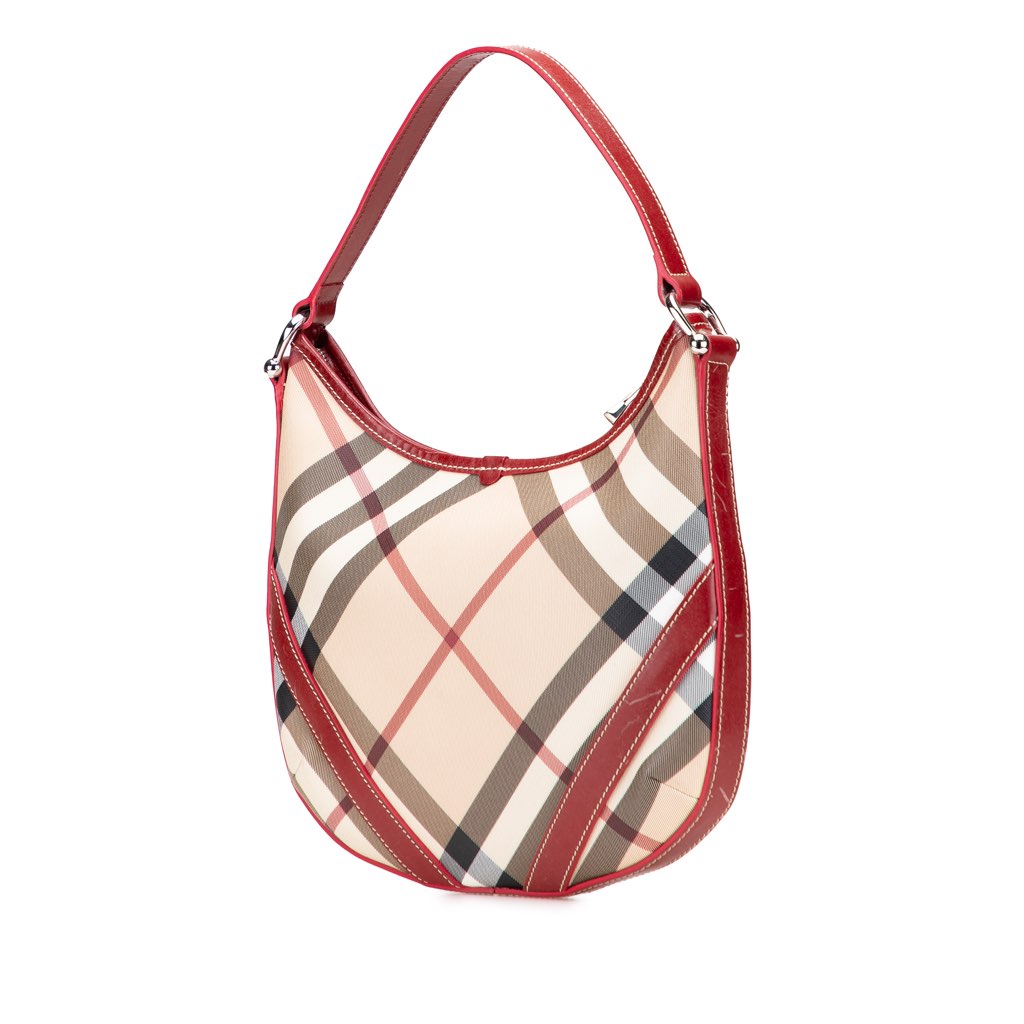 Burberry Supernova Check Coated Canvas Larkin Hobo - Back view