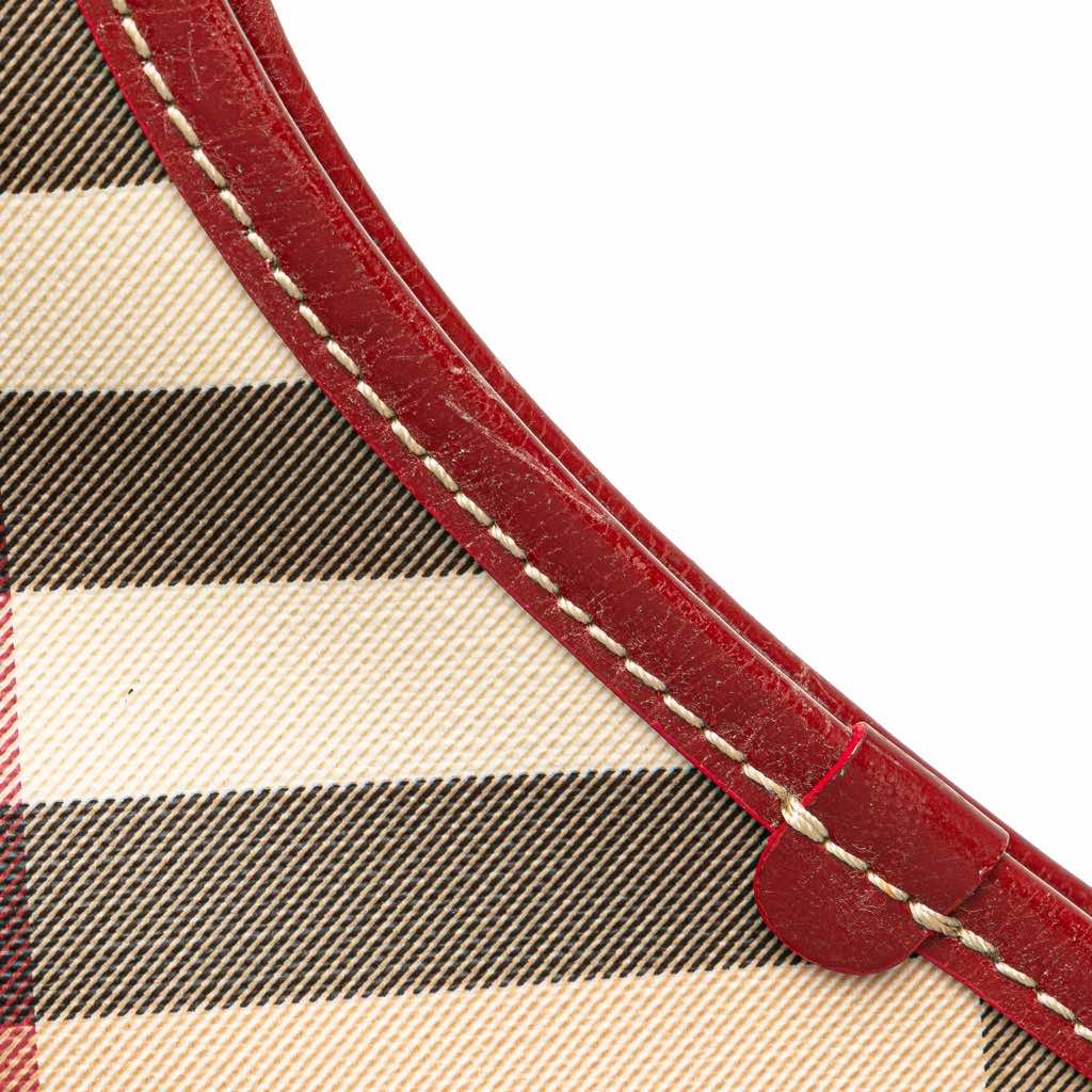 Burberry Supernova Check Coated Canvas Larkin Hobo - Image 11