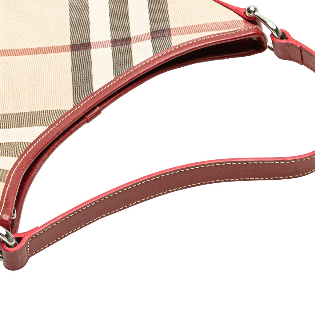 Burberry Supernova Check Coated Canvas Larkin Hobo - Image 12