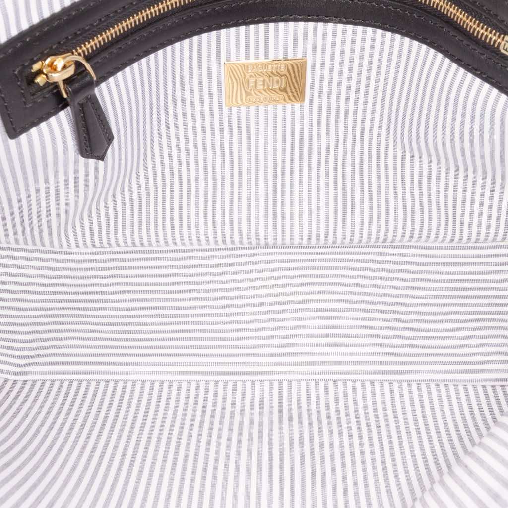 Fendi Medium Striped Canvas Baguette Satchel - 4