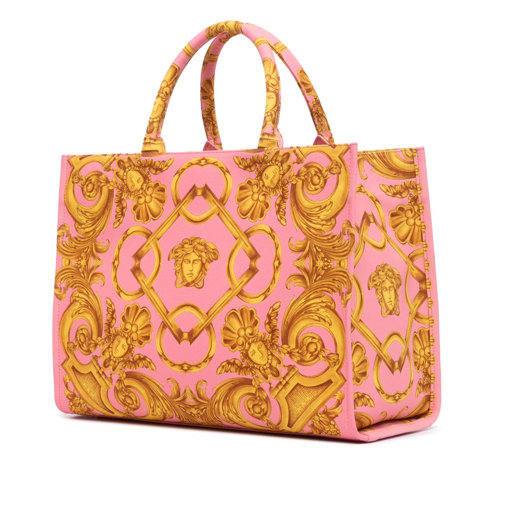 Versace Large Canvas Medusa Baroque Print Tote - 2