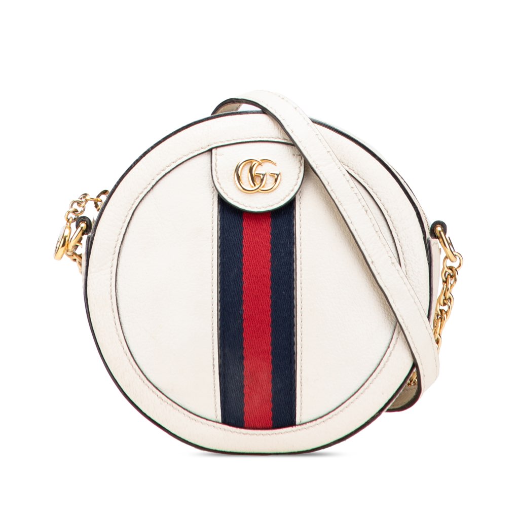 Gucci Mini Leather Ophidia Round Crossbody