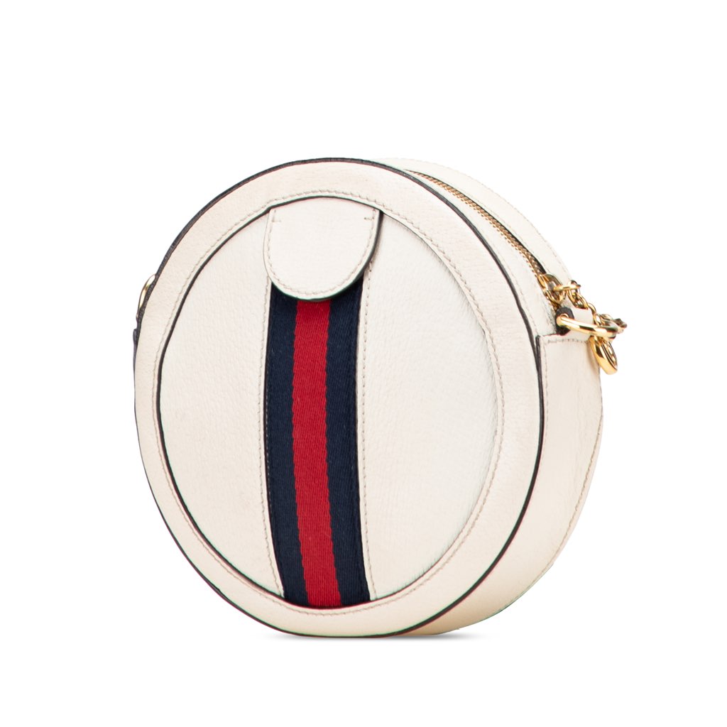 Gucci Mini Leather Ophidia Round Crossbody - Back view