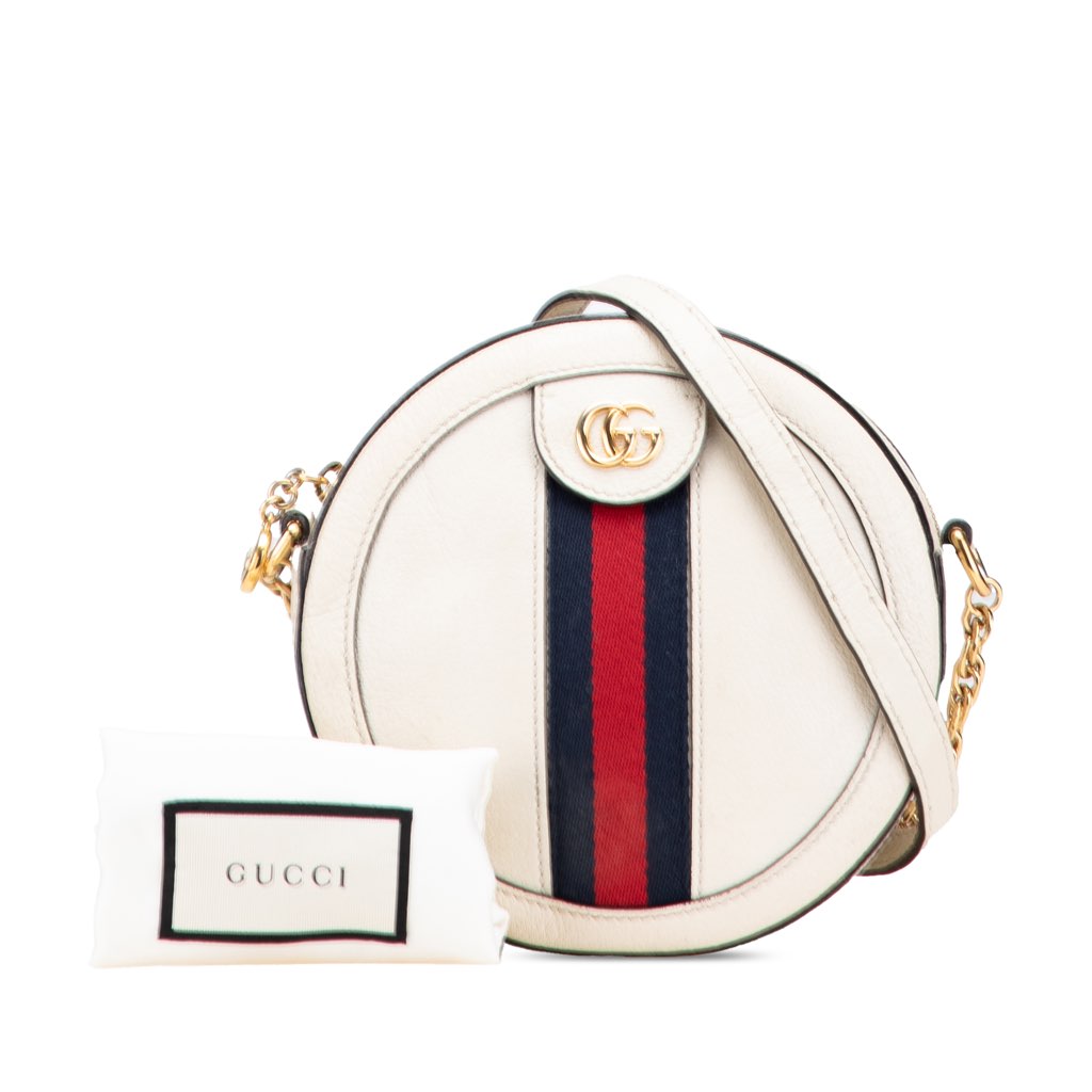 Gucci Mini Leather Ophidia Round Crossbody - Image 13