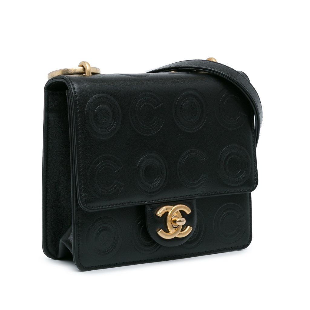 Chanel Mini Square Calfskin Coco Embossed Flap - 2