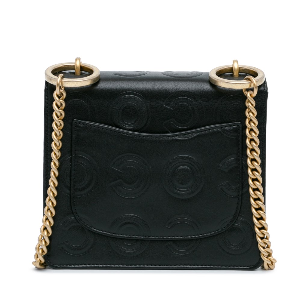 Chanel Mini Square Calfskin Coco Embossed Flap - 3