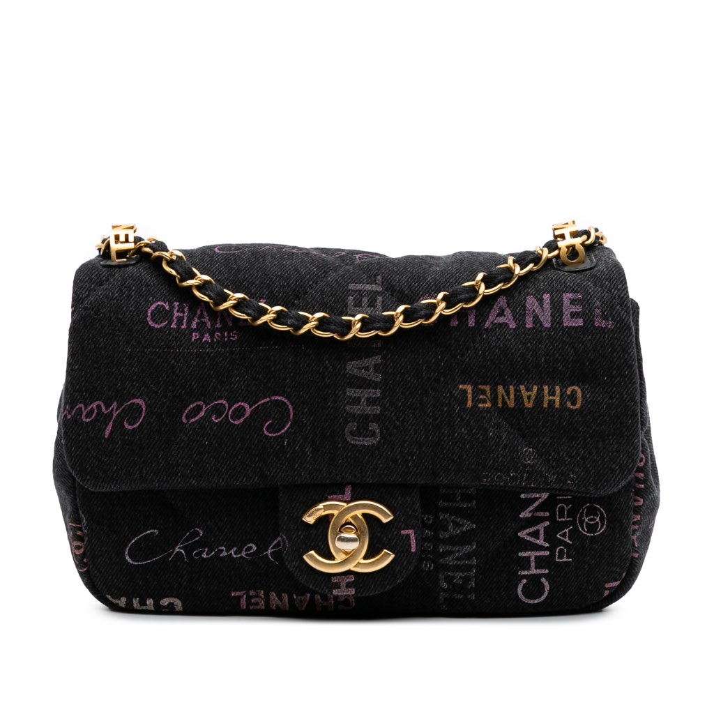 Chanel Mini Rectangular Quilted Denim Mood Flap