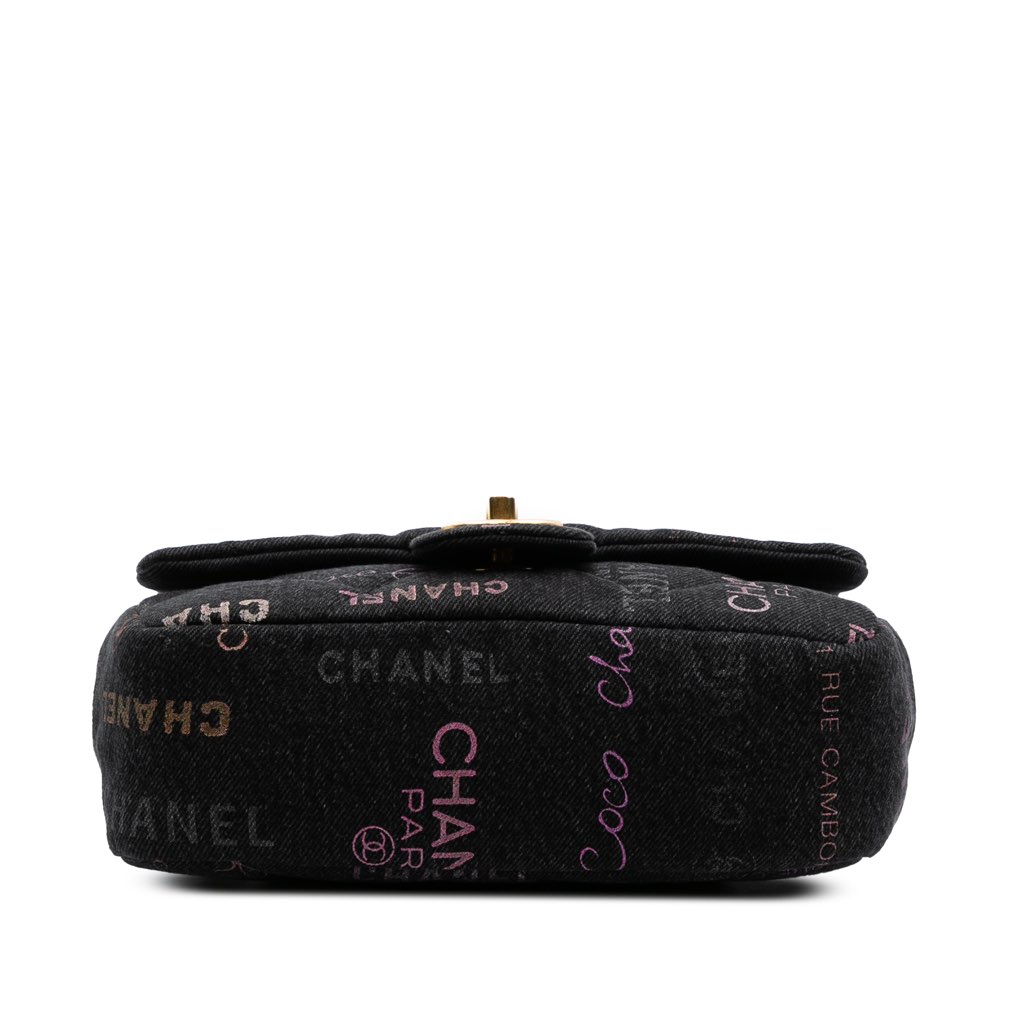 Chanel Mini Rectangular Quilted Denim Mood Flap - Image 6
