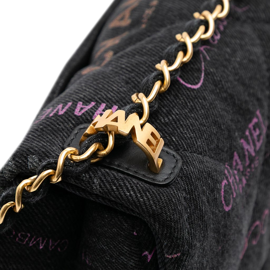 Chanel Mini Rectangular Quilted Denim Mood Flap - Image 11