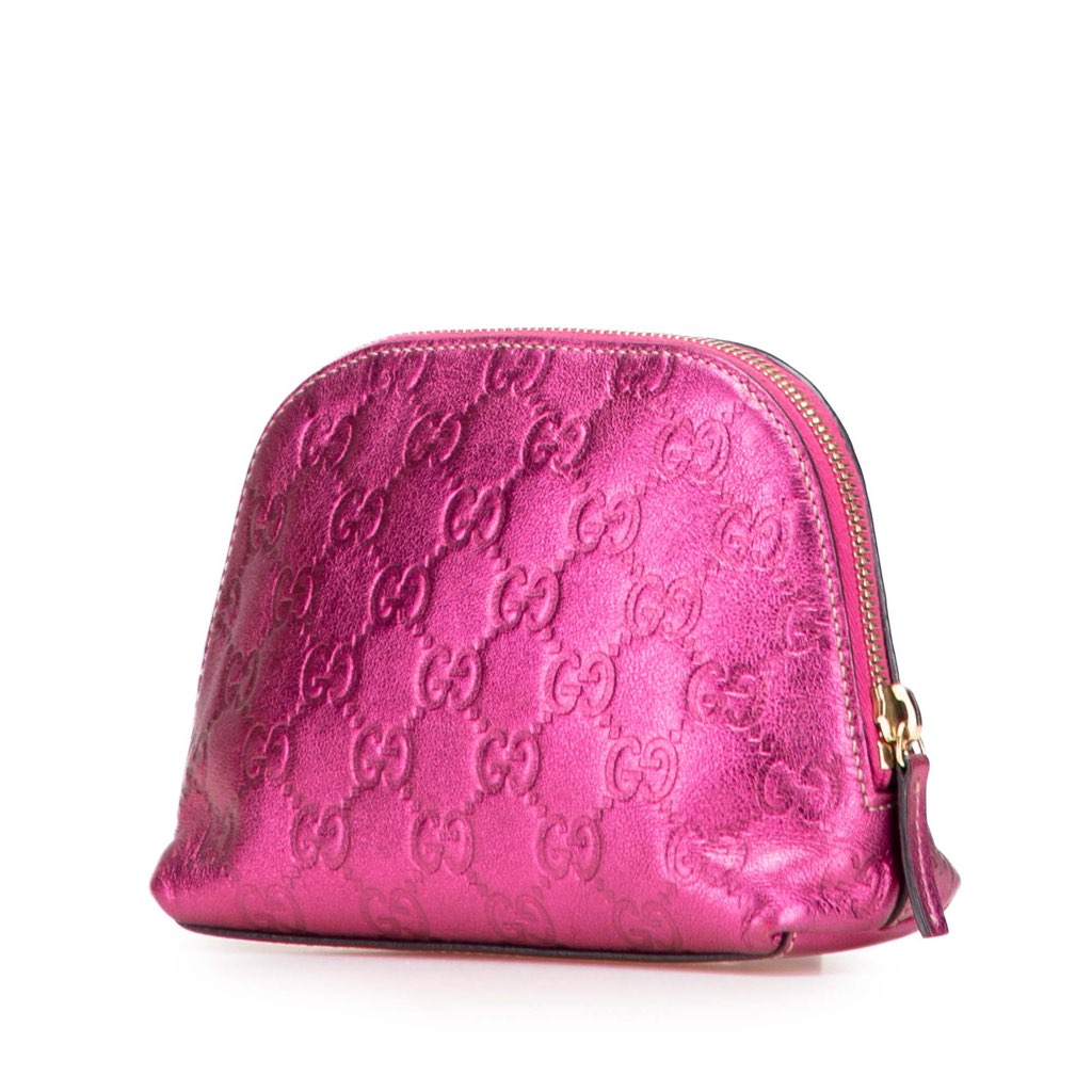 Gucci Metallic Guccissima Pouch - Back view