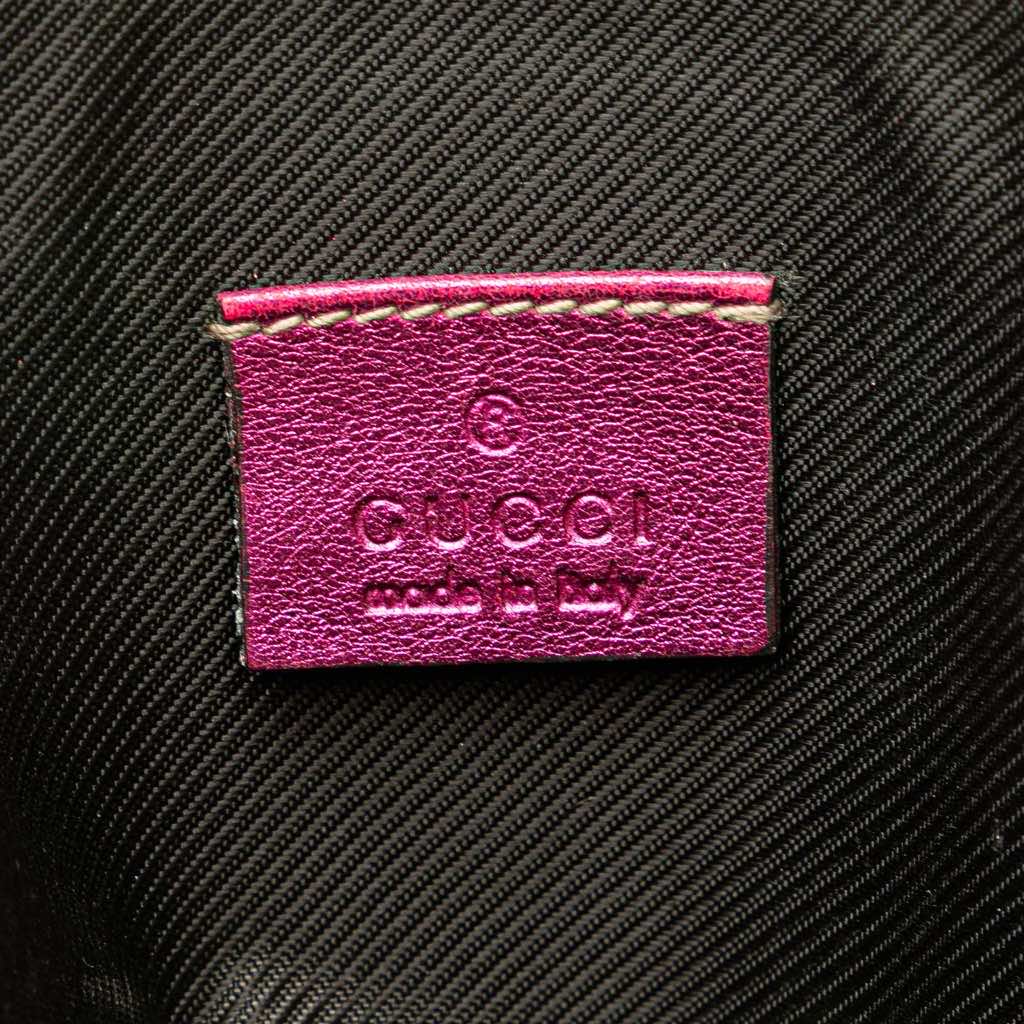 Gucci Metallic Guccissima Pouch - Side view