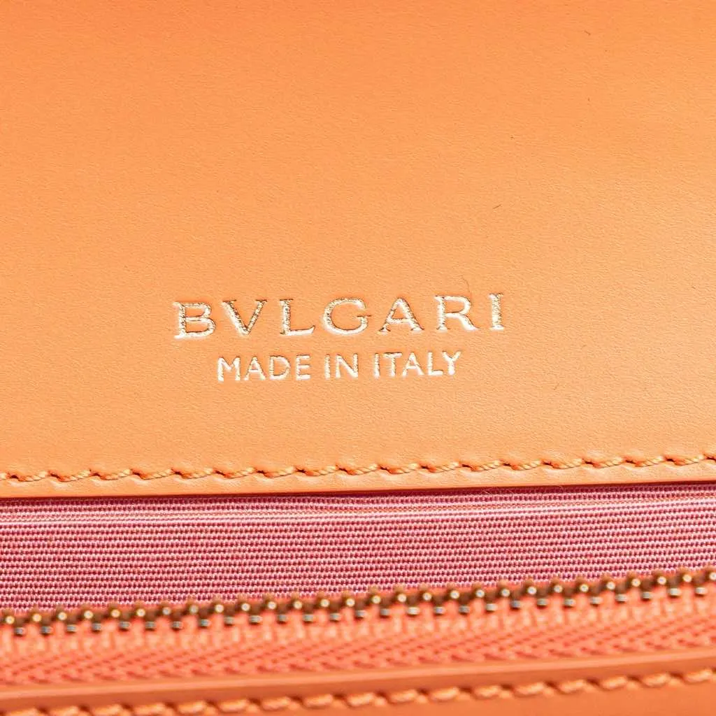 Bvlgari Calfskin Serpenti Forever Crossbody Orange Leather Good - Box View