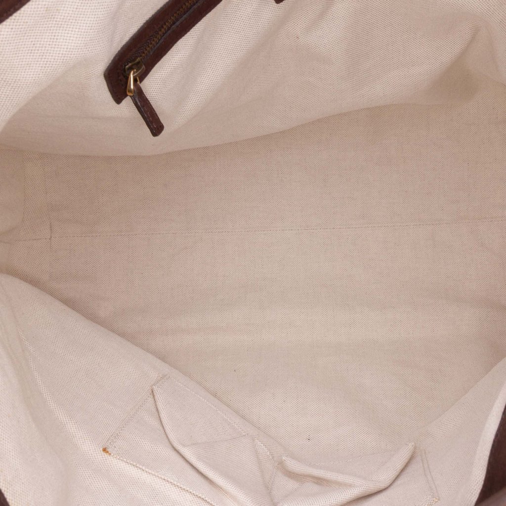 Gucci Medium Nubuck Leather Ribot Horse Head Tote - 4