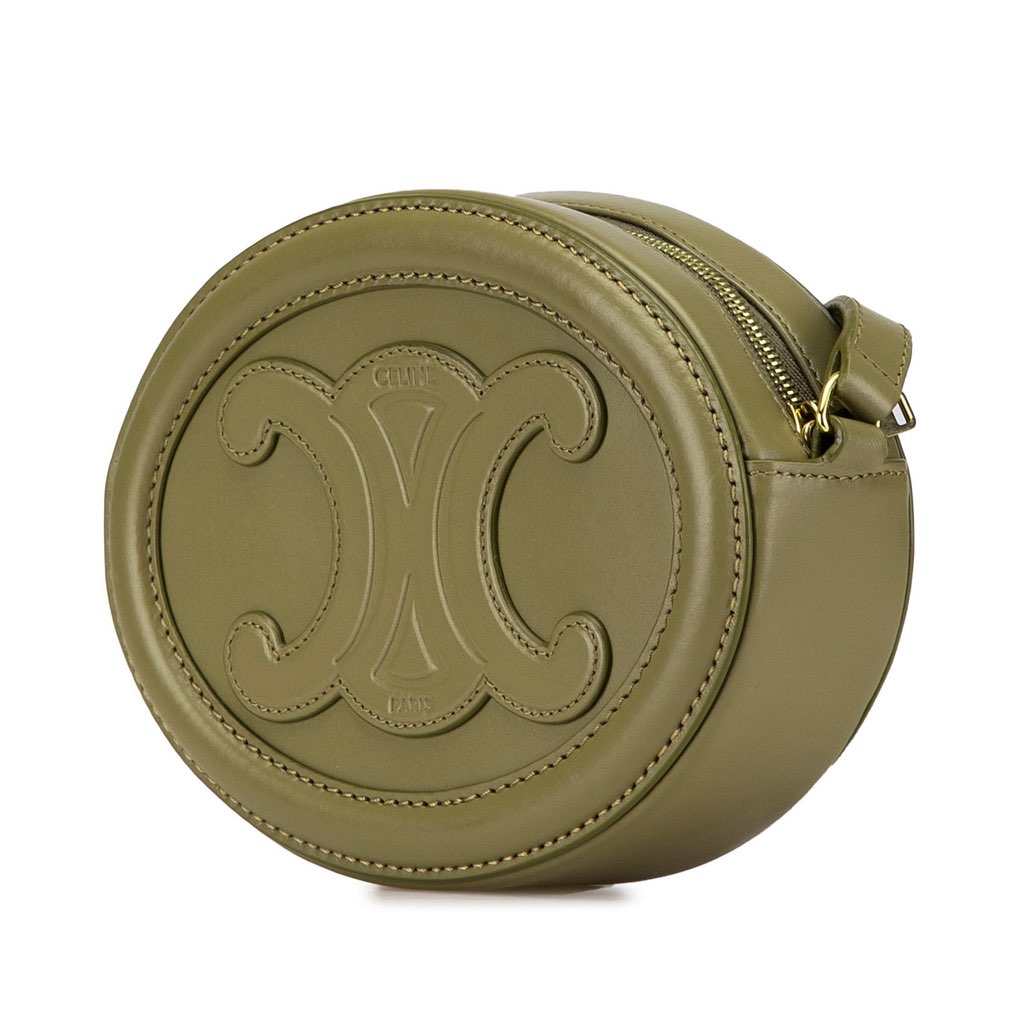 Celine Small Calfskin Cuir Triomphe Oval Crossbody - 2