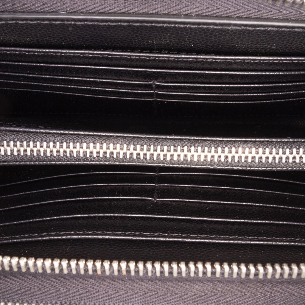Saint Laurent Grain De Poudre Double Zip Around Travel Organizer Wallet - 5