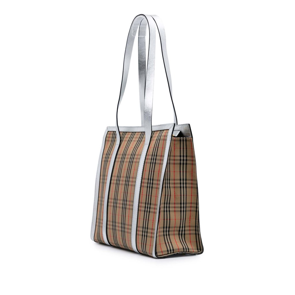 Burberry Haymarket Check Canvas Knight 1983 Link Tote - 2