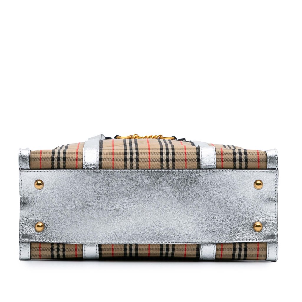 Burberry Haymarket Check Canvas Knight 1983 Link Tote - 3