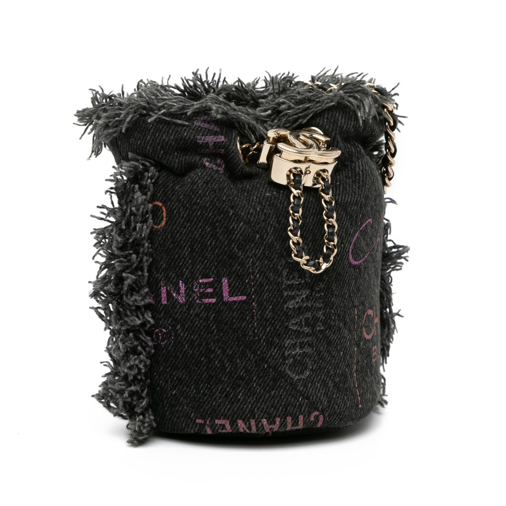 Chanel Mini Denim Mood Bucket with Chain - 2
