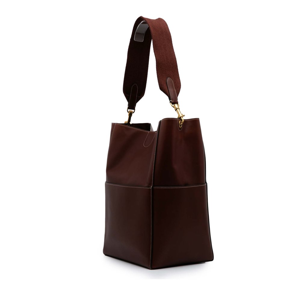 Celine Medium Leather Seau Sangle Bucket Bag - 2