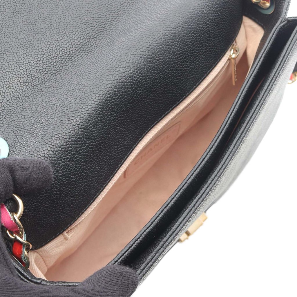 Chanel Medium Caviar Paris Cuba Thread Around Flap - 4