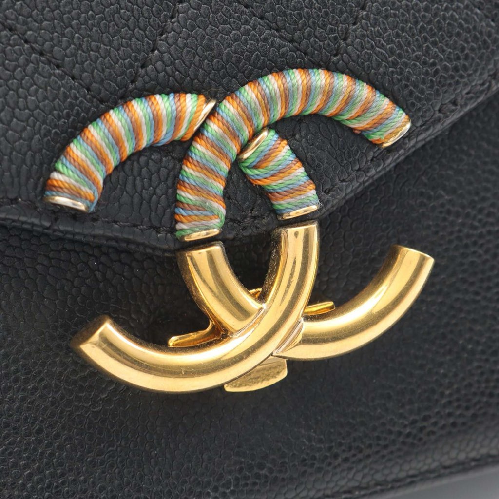 Chanel Medium Caviar Paris Cuba Thread Around Flap - Image 10