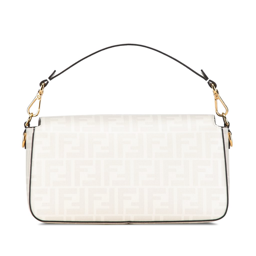 Fendi Zucca Graphic Print Coated Canvas Bikini Girls Baguette Satchel - 3