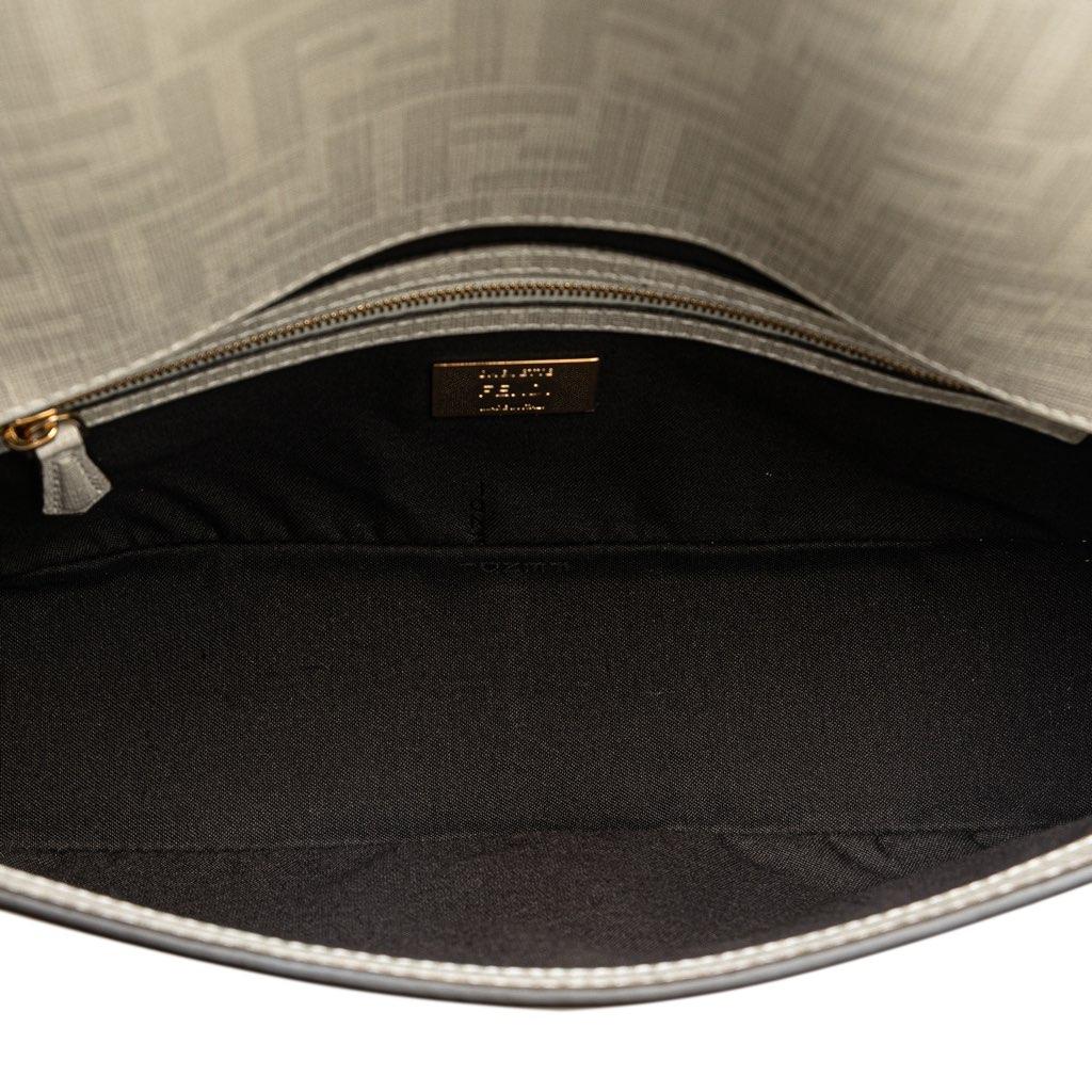 Fendi Zucca Graphic Print Coated Canvas Bikini Girls Baguette Satchel - 5