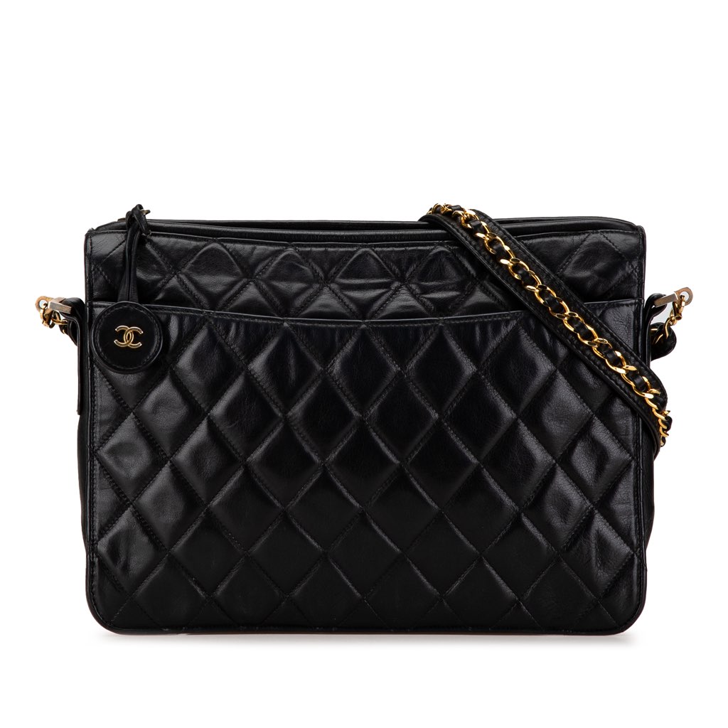 Chanel Quilted Lambskin Chain Crossbody