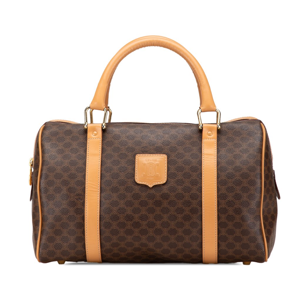 Celine Macadam Coated Canvas Boston Bag