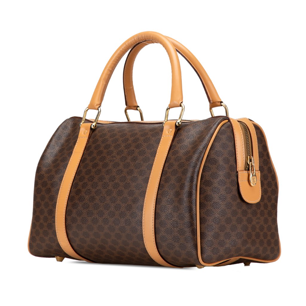 Celine Macadam Coated Canvas Boston Bag - 2