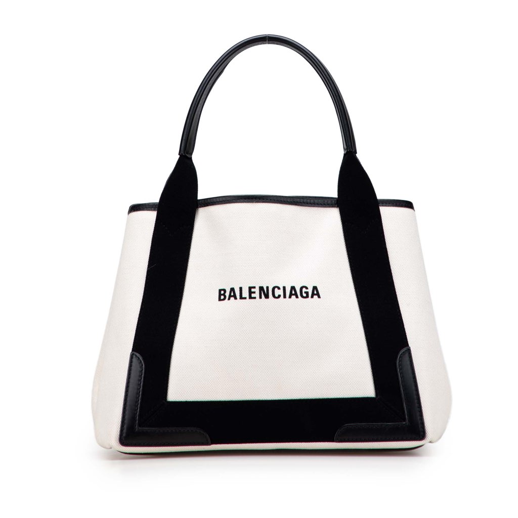 Balenciaga Canvas S Navy Cabas Tote